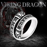 Norse Dragon Rune Ring