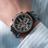 Reloj de pulsera cronógrafo de madera Nordic Sunrise 