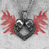 Eternal Love Gothic Punk Skull Pendant