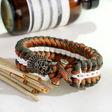 Native American Chief Skull Paracord Bracelet