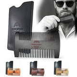 Set of grooming combs with 'Gracemen' branding, including a black comb and two wooden combs, with a man using a comb in the background.