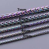 Rainbow Color Keel Chain Necklace