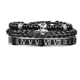Luxury Crown Skull Bangle Bracelet