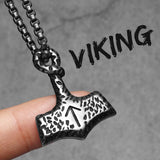 Retro Thor's Hammer Pendant Necklace