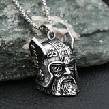 Odin Head Pendant Necklace