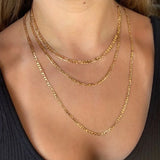 Silver Stainless Steel 3-8mm Figaro Chain