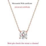 1-5-carat Moissanite Lab Diamond Silver Pendant
