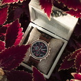 Reloj de pulsera cronógrafo de madera Nordic Sunrise 