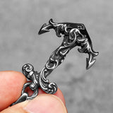 Sea Wave Anchor Pendant Necklace