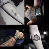 Viking Compass Leather Wristband