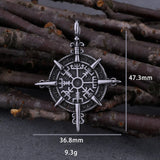 Viking Vegvisir Compass Necklace