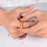 Modern Double Groove Rings