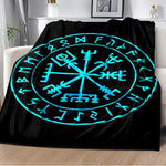 Vikings Norse Mythology Odin Valhalla Symbols - Soft Plush Blankets