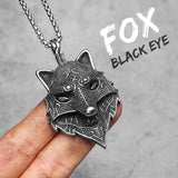 Viking Wolf Eye Gemstone Necklace