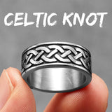 Viking Celtic Knot Ring – Stainless Steel Norse Band for Men
