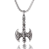 Viking Double Axe Pendant Necklace