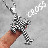 Gothic Carved Cross Pendant