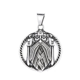 Norse God Odin Double Sword Pendant Necklace