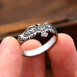 Stainless Steel Viking Raven Ring