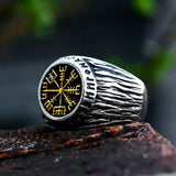 Antique Viking Vegvisir Compass Rings