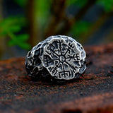 Antique Viking Vegvisir Compass Rings
