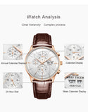 Luxury Chronograph Leather Watch