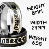 Nordic Viking Runes Rings