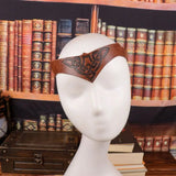 Viking Medieval Embossed Leather Headband
