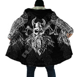 Black cloak with Viking design on a white background