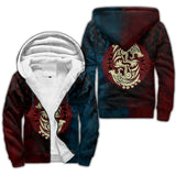 Viking Wolf Vegvisir Zip Hoodie - Norse Mythology Jacket