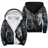 Viking Wolf Vegvisir Zip Hoodie - Norse Mythology Jacket