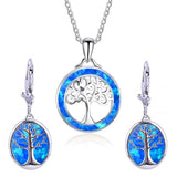 Tree of Life Pendant Necklace & Earrings Set