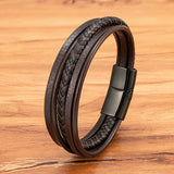 Multi-Layer Vintage Leather Braided Rope Bracelet