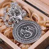 Viking Dragon Celtic Knot Necklace