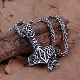Thor's Hammer Mjolnir Rune Amulet Necklace