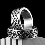 Viking Celtic Knot Ring – Stainless Steel Norse Band for Men