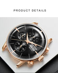 Luxury Chronograph Leather Watch