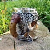 Viking Warrior Skull Stainless Steel Mug