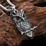 Gothic Owl Pendant Necklace