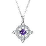 Birthstone Zirconia Pendant Necklace