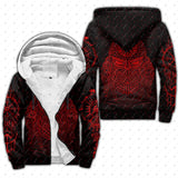 Norse God Odin Warm Jacket Fleece Zip Hoodie