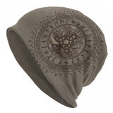 Norse Yggdrasil Cap Triquetra Symbol Beanie Hats