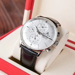 Luxury Chronograph Leather Watch