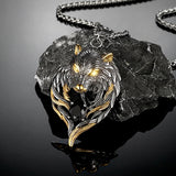 Fenrir Wolf Necklace – Stainless Steel Viking Pendant