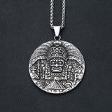 Aztec Calendar Pendant Necklace