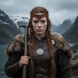 Viking Medieval Embossed Leather Headband