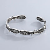 925 Sterling Silver Valkyrie Wings Bracelet