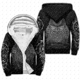 Norse God Odin Warm Jacket Fleece Zip Hoodie
