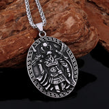 Saint Michael Archangel Shield Pendant Necklace
