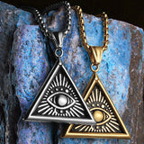Masonic Illuminati Eye Amulet Necklaces